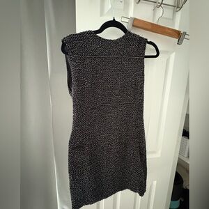 Zara Black Textured Mini Dress
